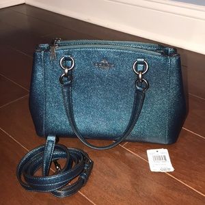 teal coach crossbody